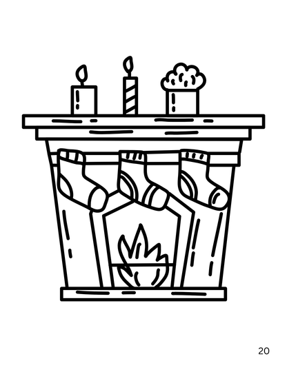 Christmas Coloring Book -  26 Coloring Pages