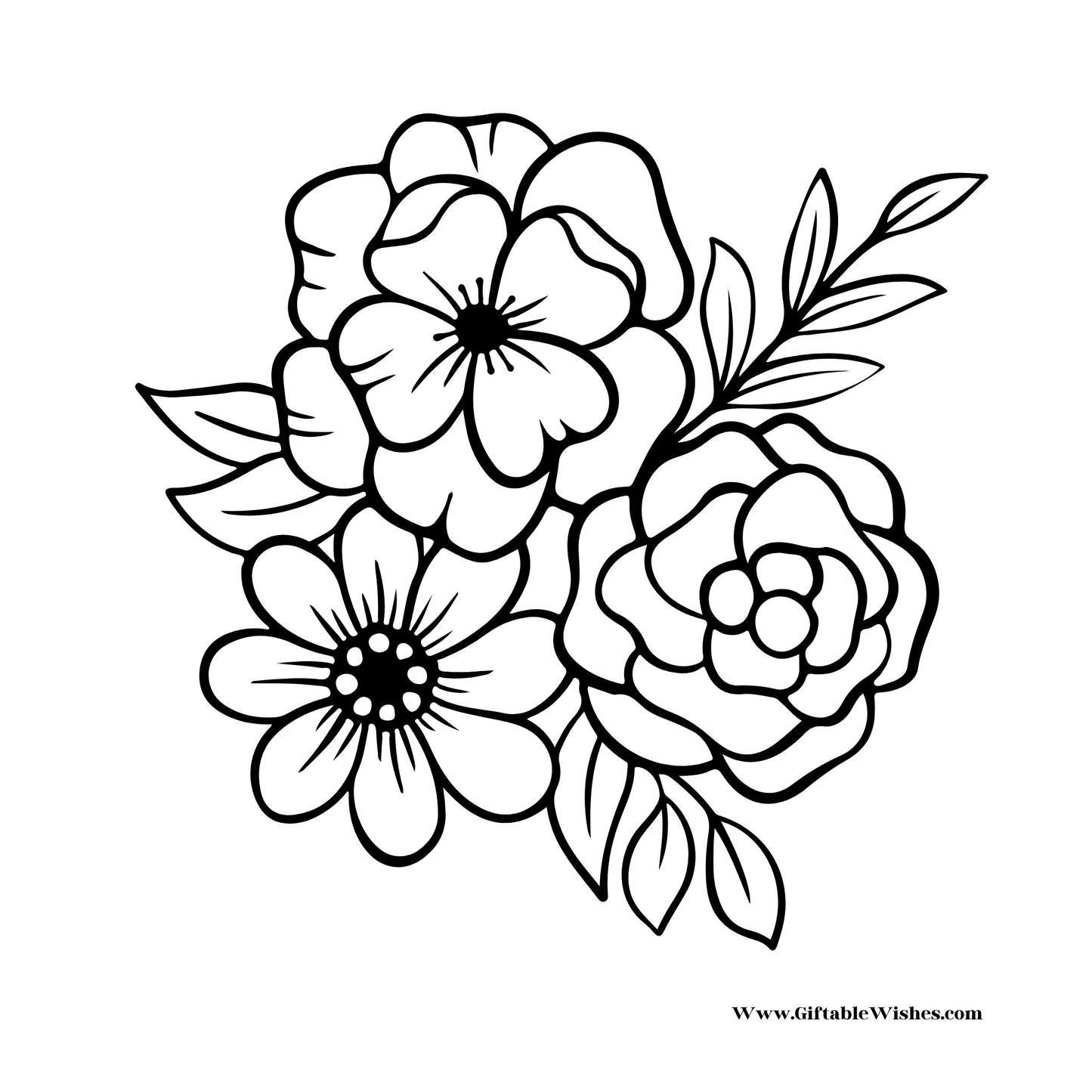 Flowers Coloring Book for Adults  -  Plants & Sunflower Patterns - 51 Pages