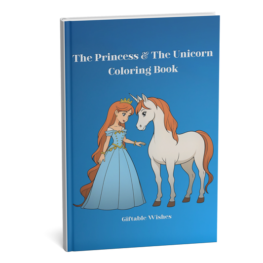 Princess Coloring Books for Girls all Ages: The Princess and The Unicorn